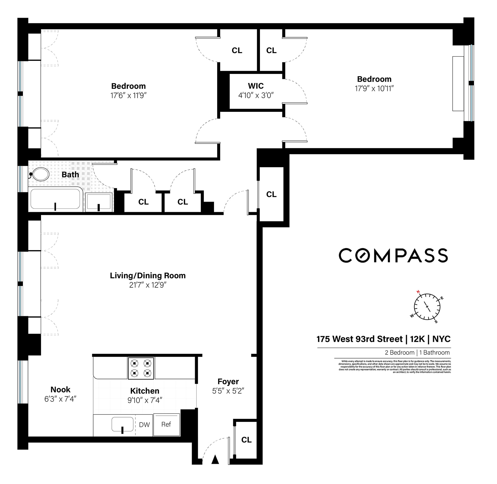 175 West 93rd Street, Unit 12K Manhattan, NY 10025 - Photo 9 of 10 a picture of a wall with white and white