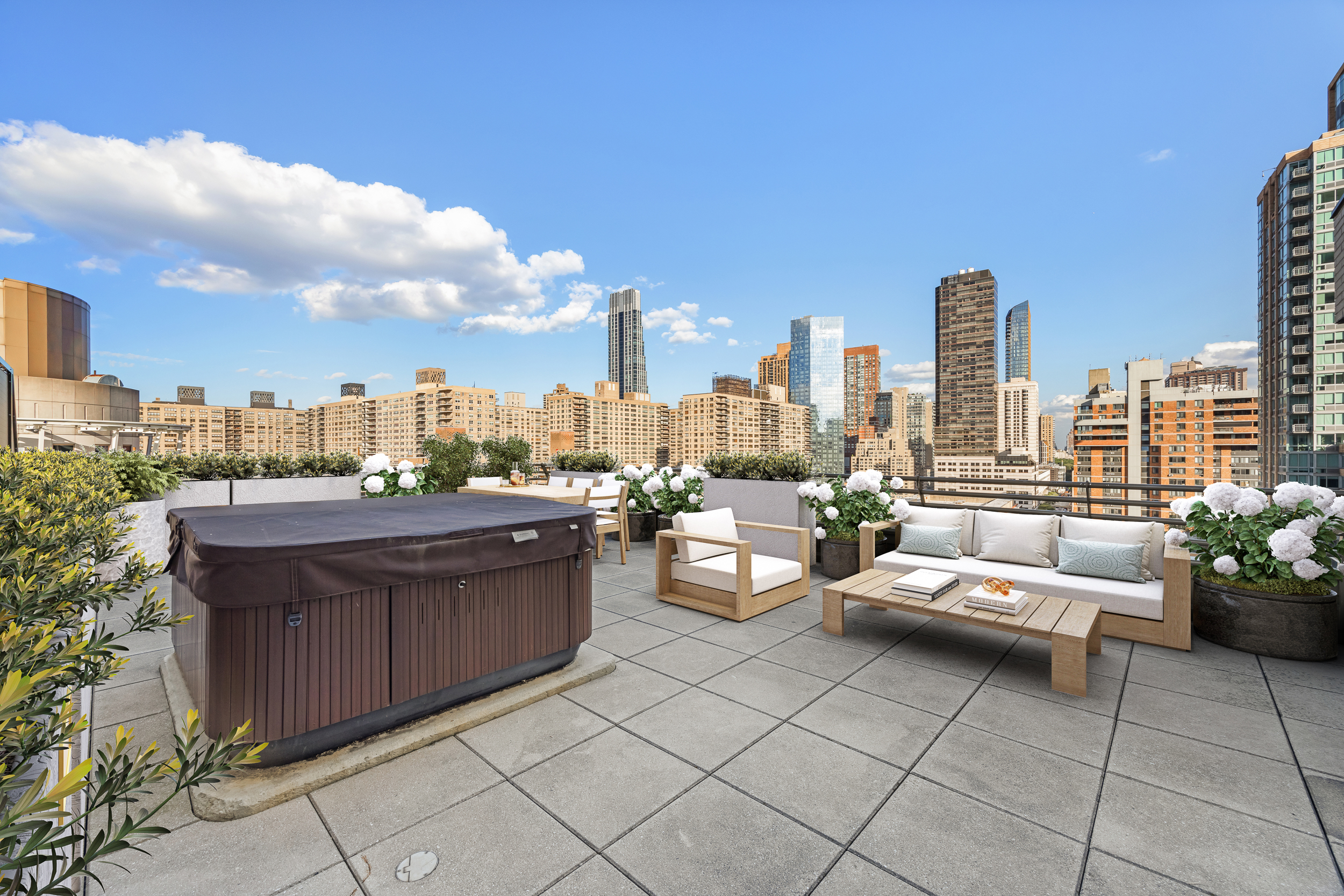 100 Riverside Boulevard, Unit 21A Manhattan, NY 10069 - Photo 2 of 22 a view of a terrace with sitting area