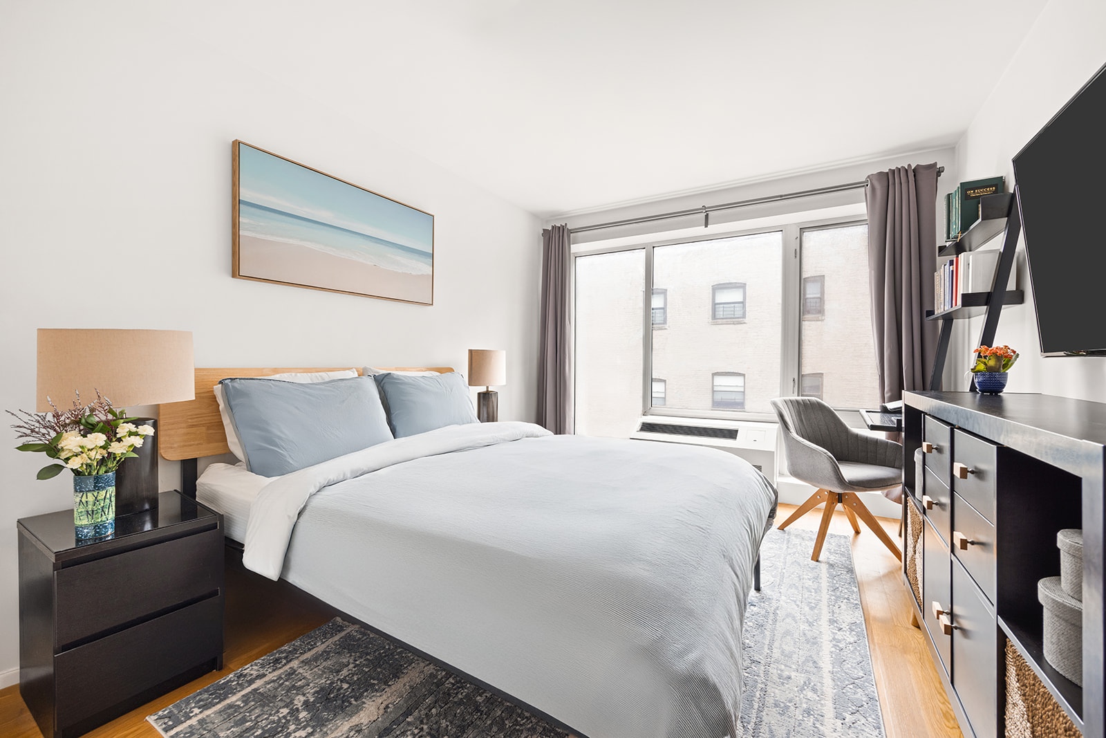 823 Classon Avenue, Unit 4B Brooklyn, NY 11238 - Photo 5 of 17 a bedroom with furniture and a large window