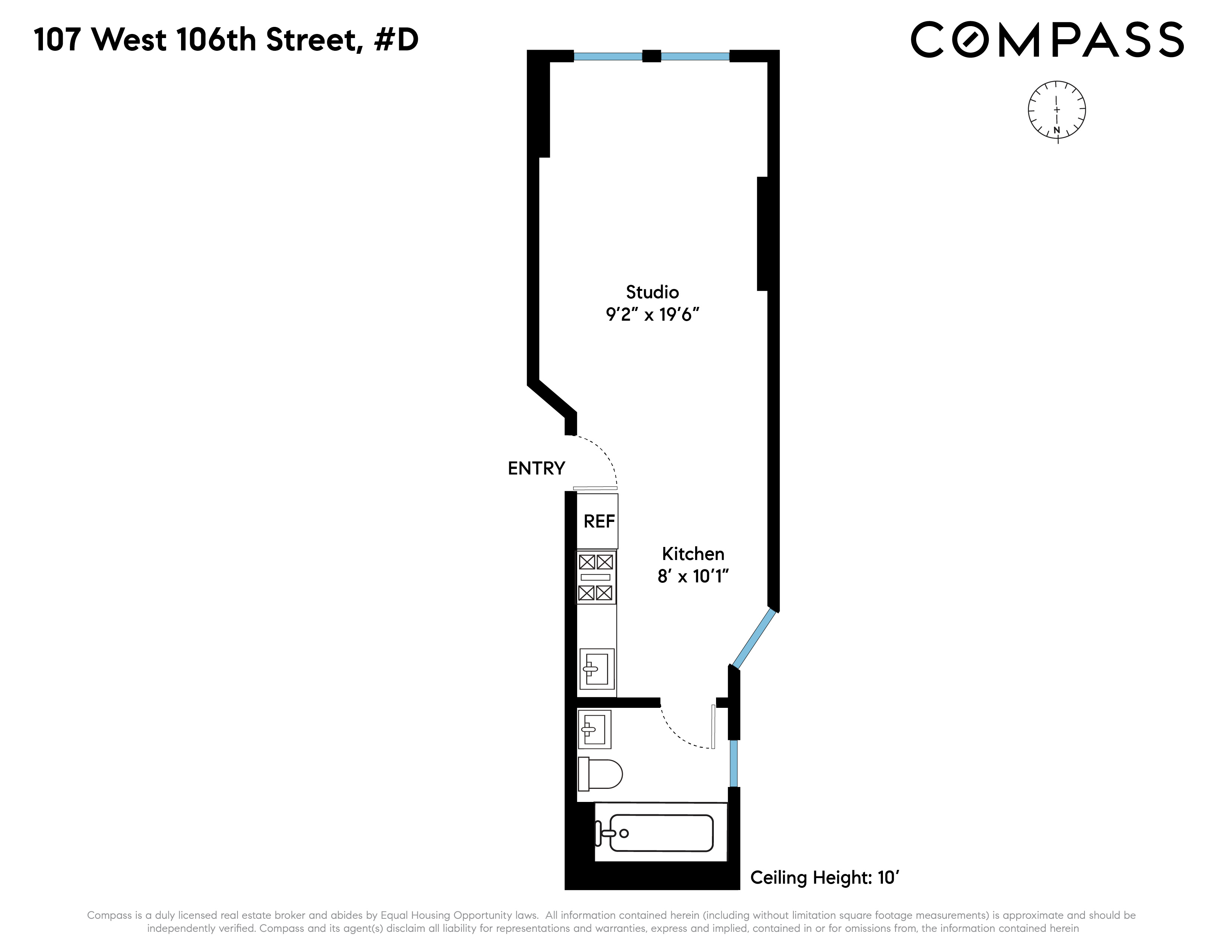 107 West 106th Street, Unit D Manhattan, NY 10025 - Photo 12 of 12 a picture of a floor plan