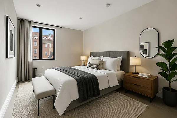 20 Avenue A, Unit 3AB Manhattan, NY 10009 - Photo 3 of 13 a bedroom with a bed and window