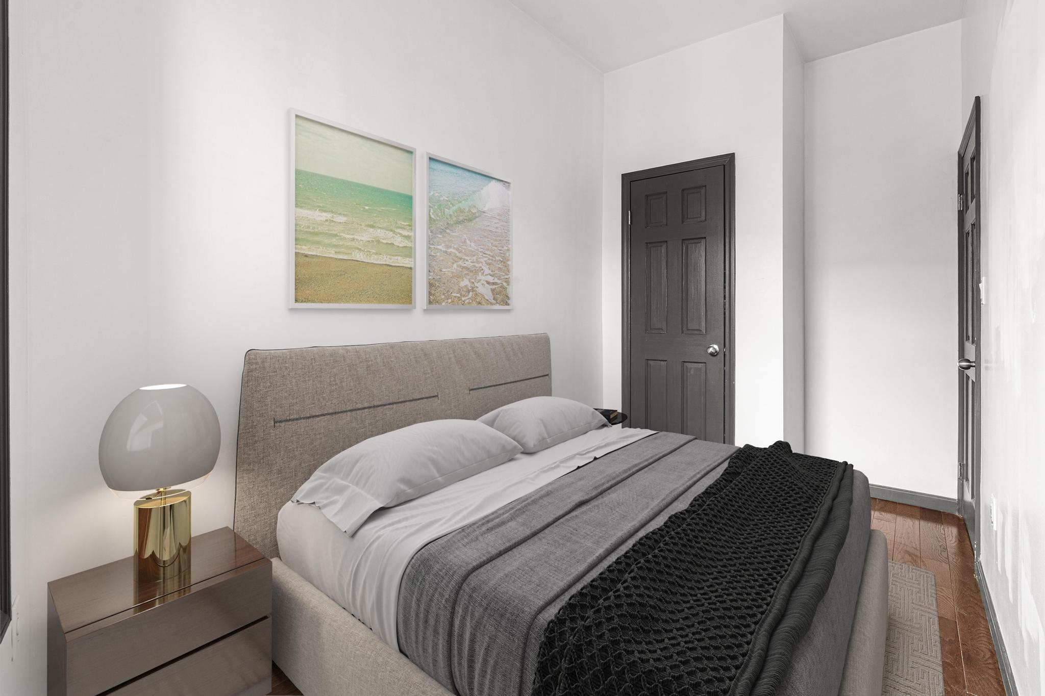 1389 Fulton Street, Unit 3 Brooklyn, NY 11216 - Photo 7 of 12 a bedroom with a bed and a window