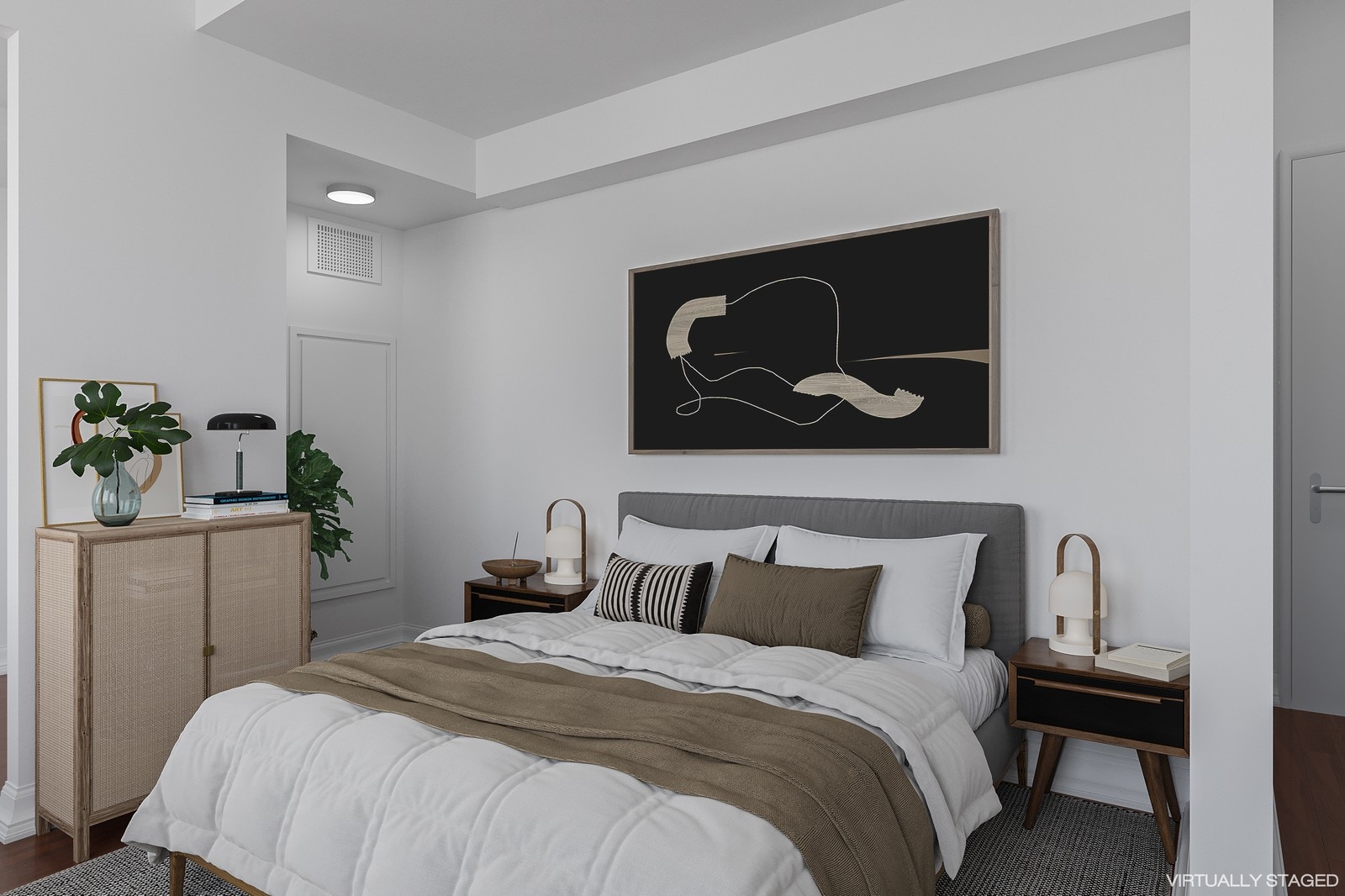 1 Hanson Place, Unit 25C Brooklyn, NY 11243 - Photo 4 of 18 a bedroom with a bed and a table