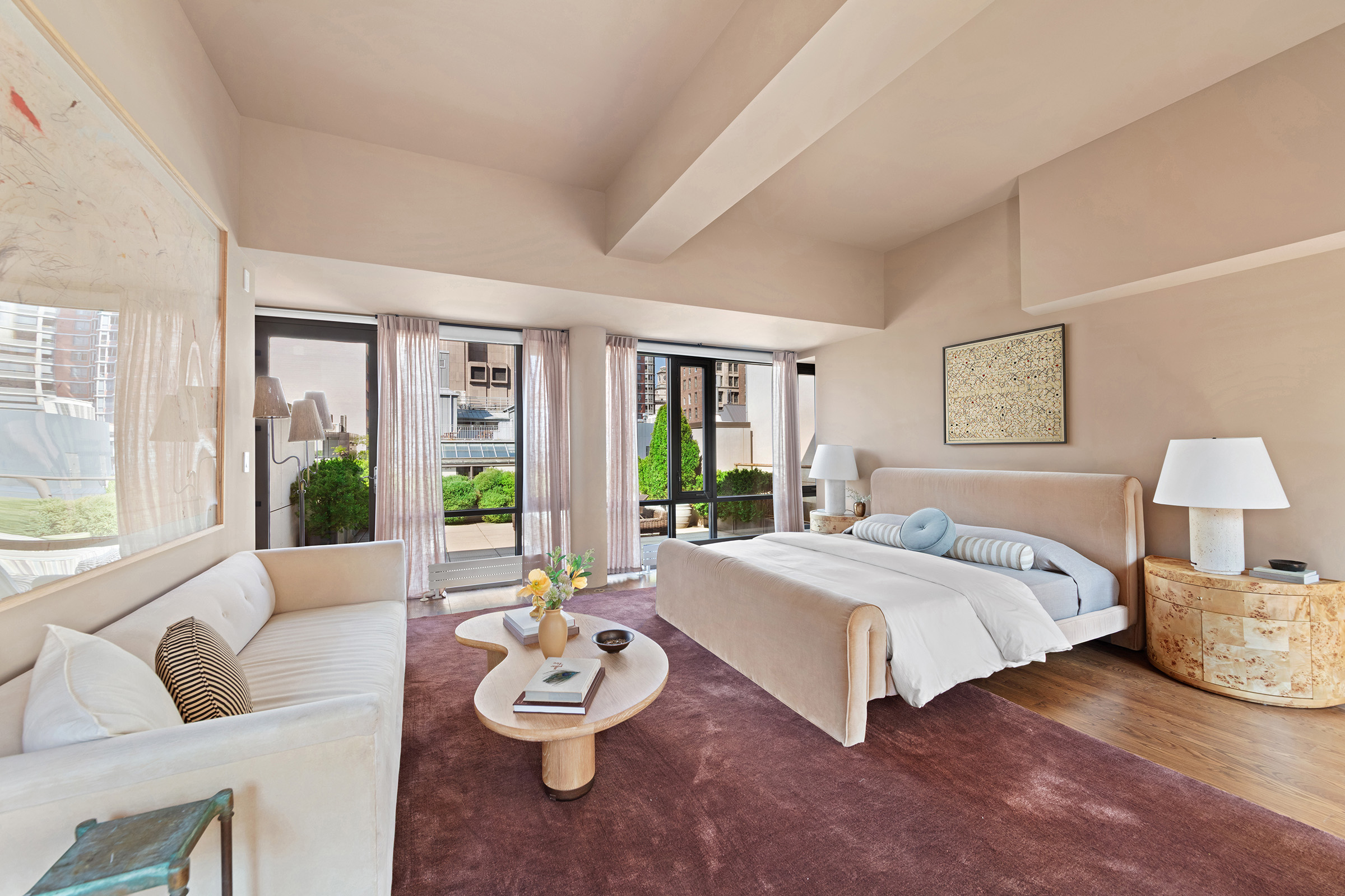 77 Reade Street, Unit PHA Manhattan, NY 10007 - Photo 5 of 12 a spacious bedroom with a bed and a couch