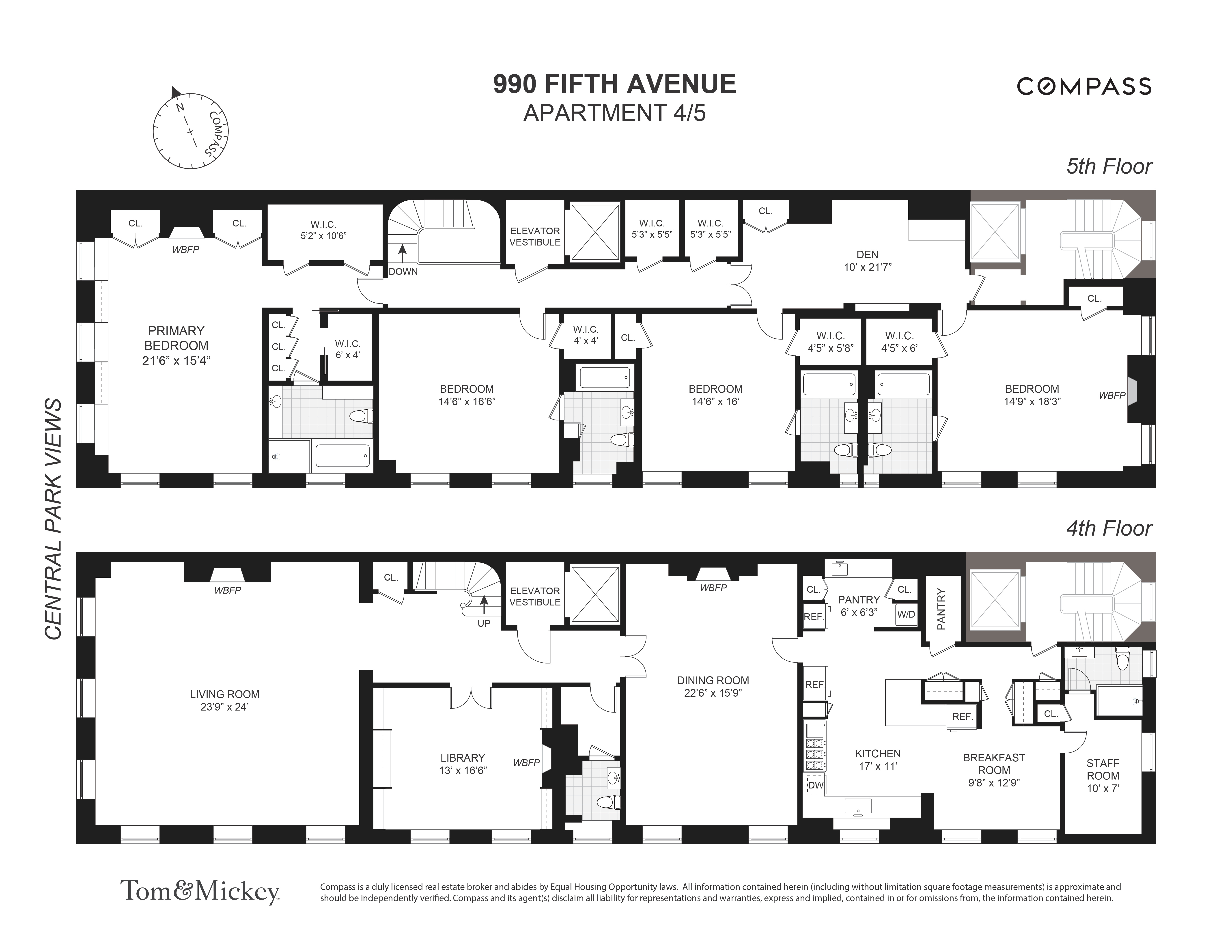 990 5th Avenue, Unit 4/5 Manhattan, NY 10075 - Photo 18 of 18 a black and white photo of a living room