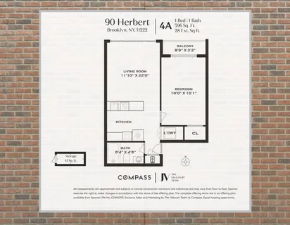 $835,000 | 90 Herbert Street, Unit 4A | Williamsburg