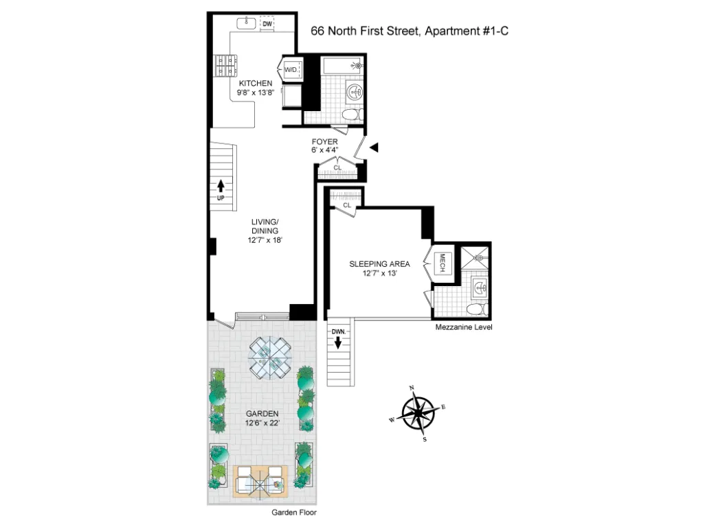 $1,299,000 | 66 North 1st Street, Unit 1C | Williamsburg