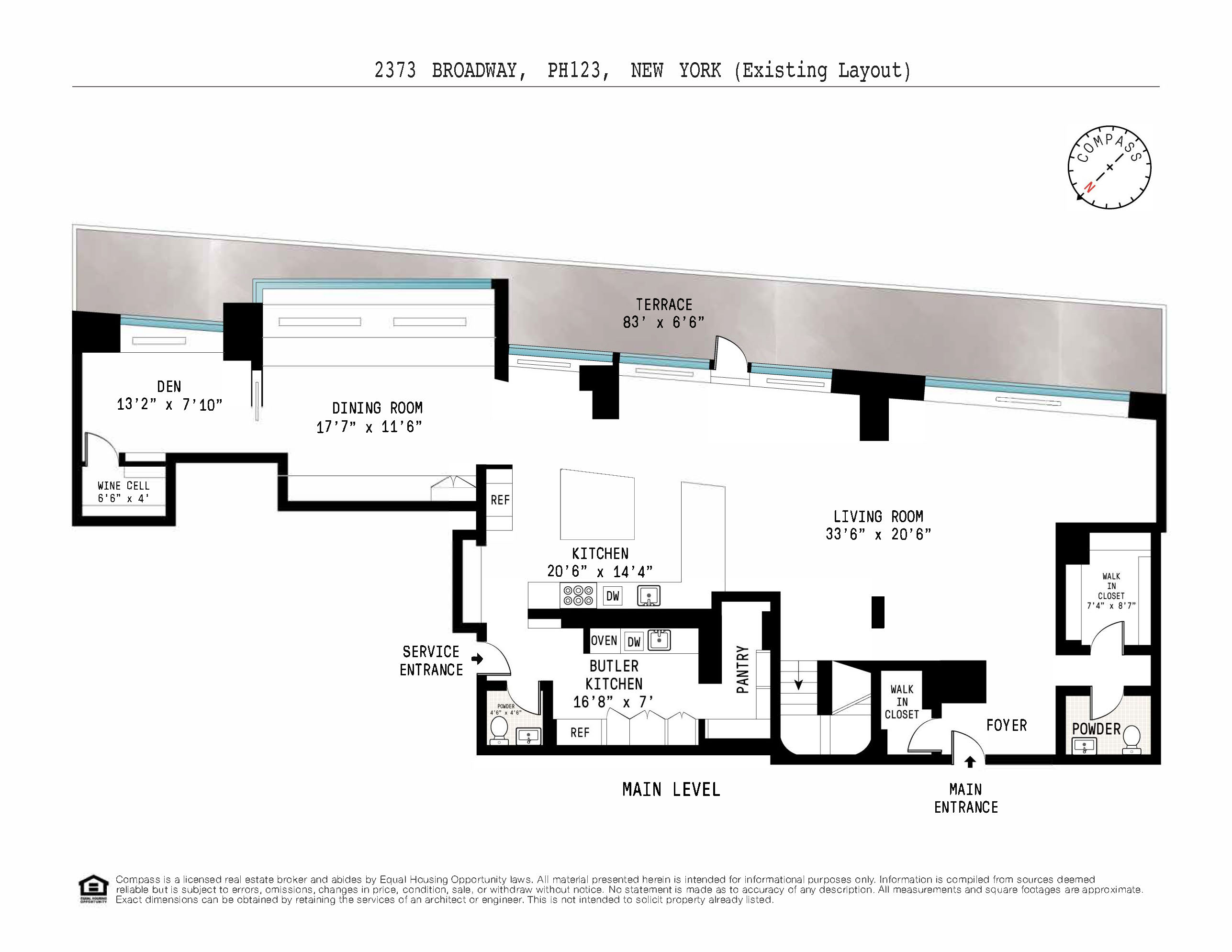 2373 Broadway, Unit PH1 Manhattan, NY 10024 - Photo 26 of 28 a picture of a floor plan