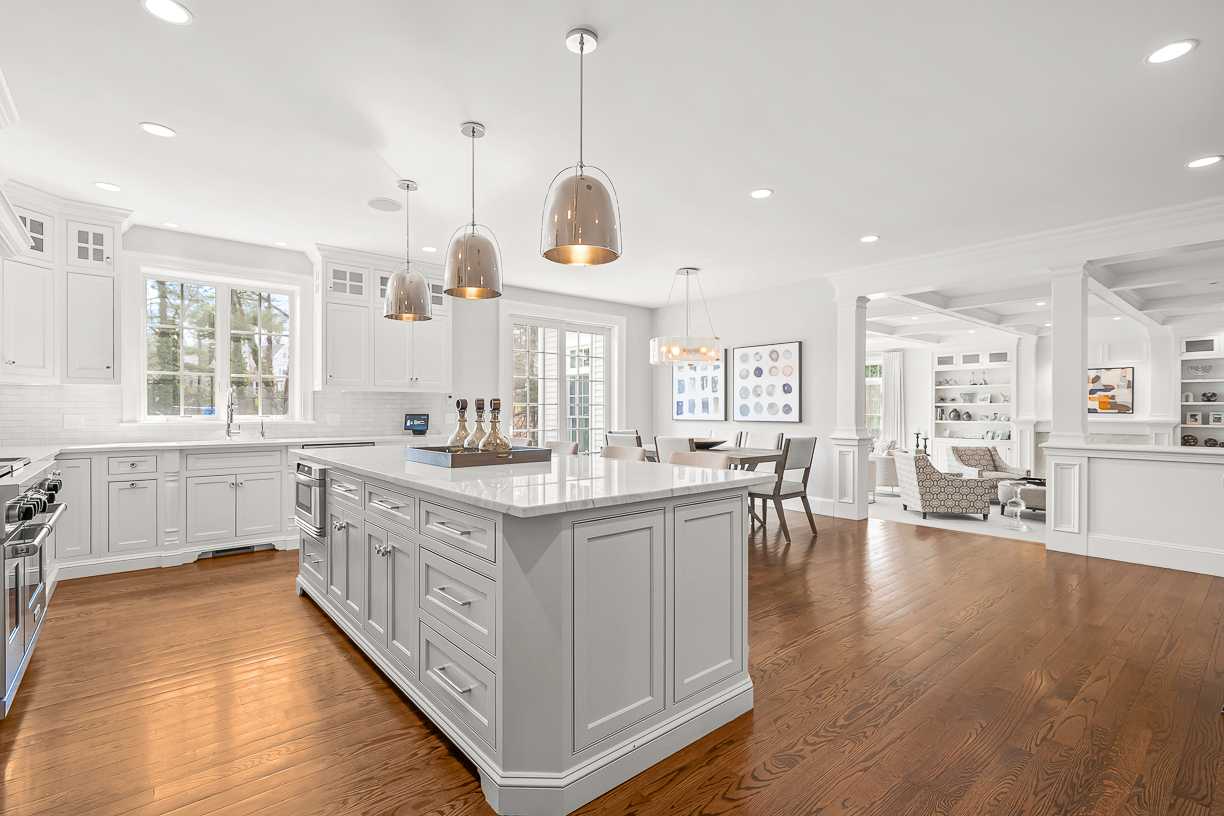 Country Way Needham, MA 02492 - Photo 8 of 27 a large kitchen with lots of counter space and wooden floor
