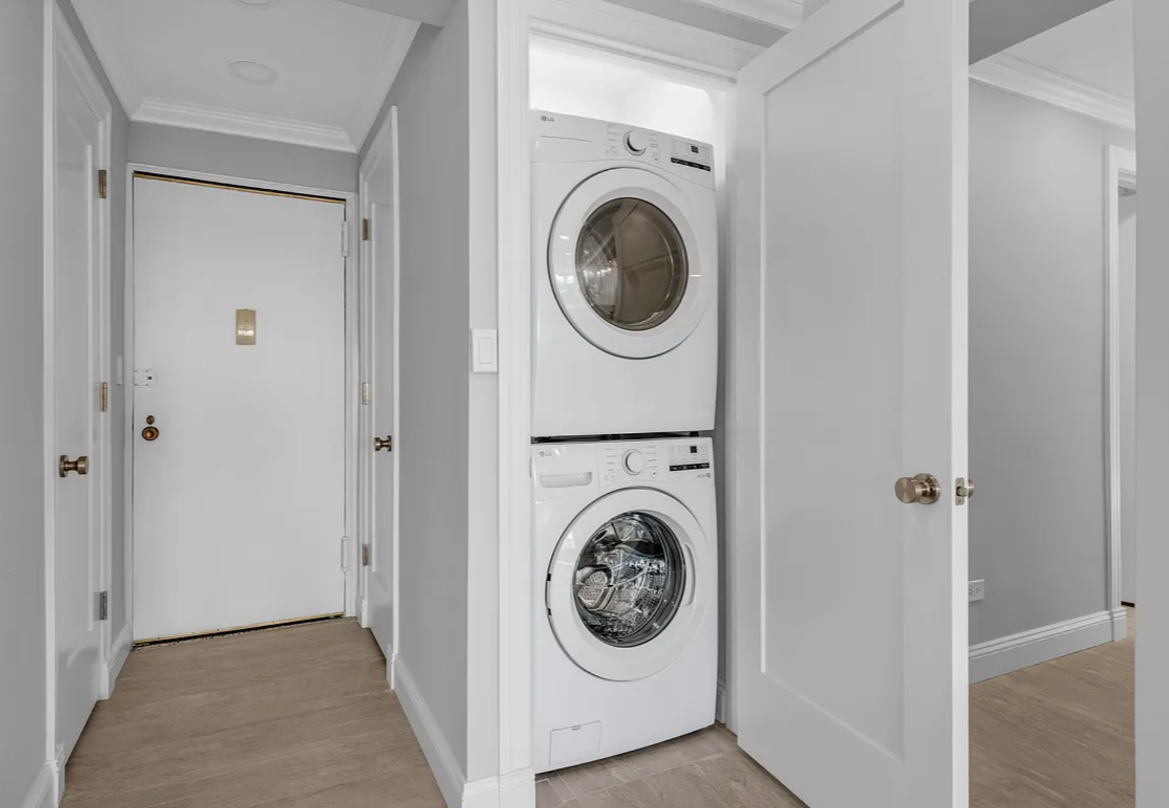 3755 Henry Hudson Parkway West, Unit PHA Bronx, NY 10463 - Photo 13 of 14 a utility room with dryer and washer