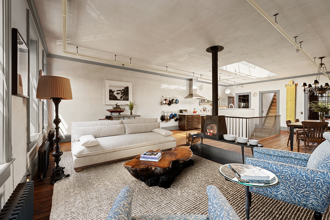 164 Coffey Street Brooklyn, NY 11231 - Photo 6 of 31 a living room with furniture and a lamp