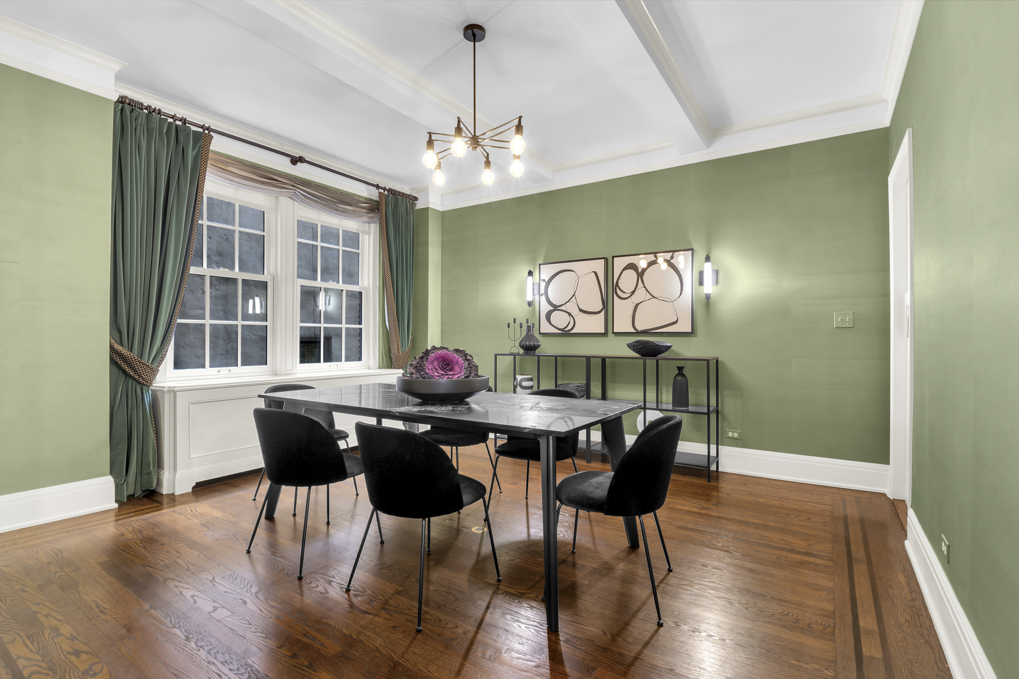 7 Gracie Square, Unit 5A Manhattan, NY 10128 - Photo 15 of 26 a view of a dining room with furniture and wooden floor
