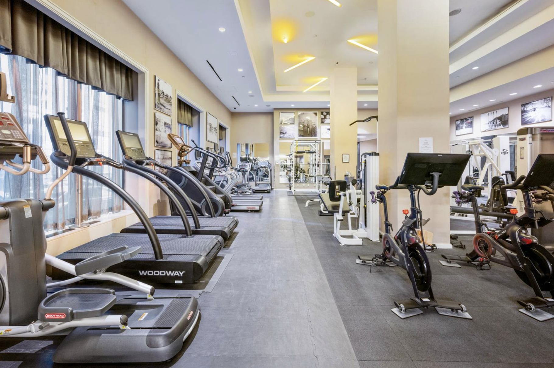 80 Riverside Boulevard, Unit 23C Manhattan, NY 10069 - Photo 16 of 19 a view of a room with gym equipment