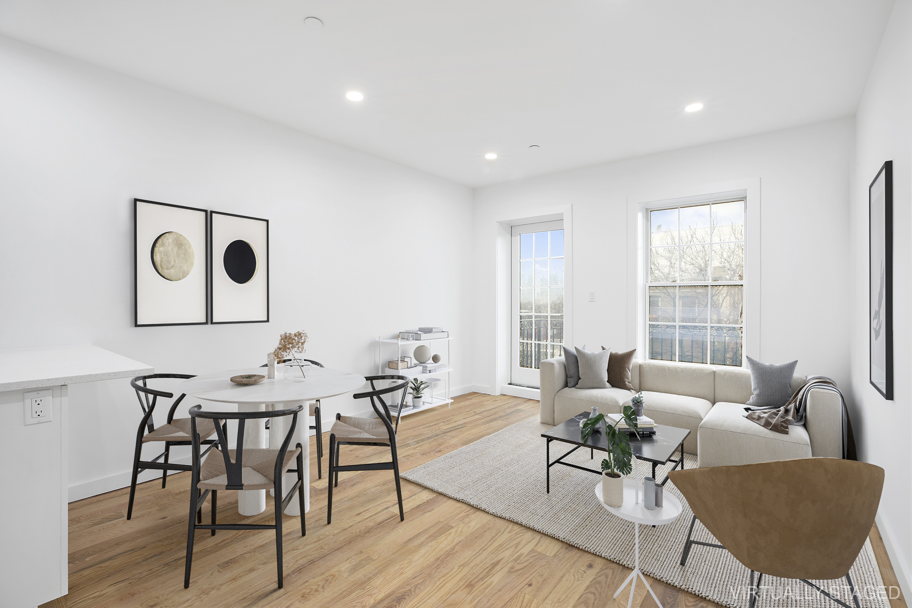 383 12th Street, Unit 4R Brooklyn, NY 11215 - Photo 1 of 8 a living room with furniture and wooden floor