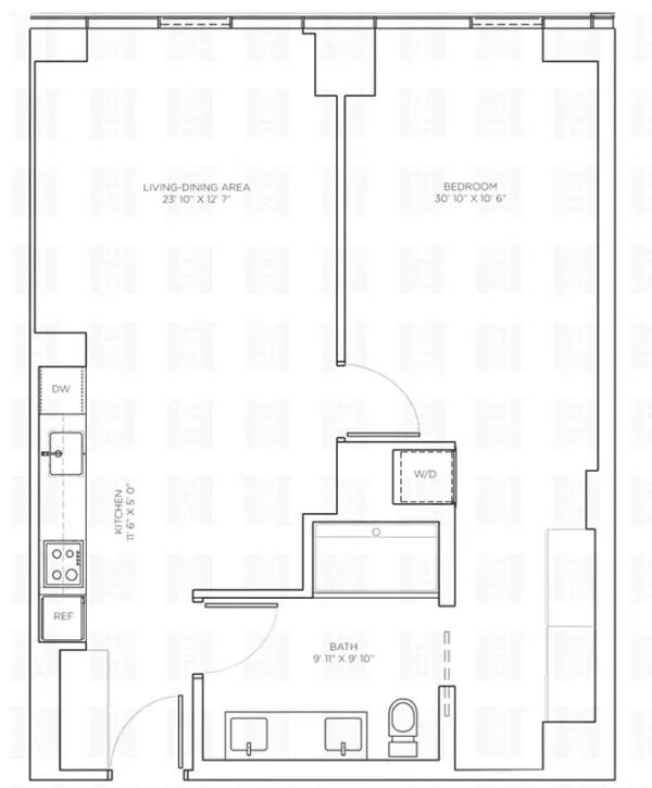 $4,750 | 540 West 49th Street, Unit 204S | Hell's Kitchen