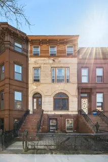 a front view of residential houses