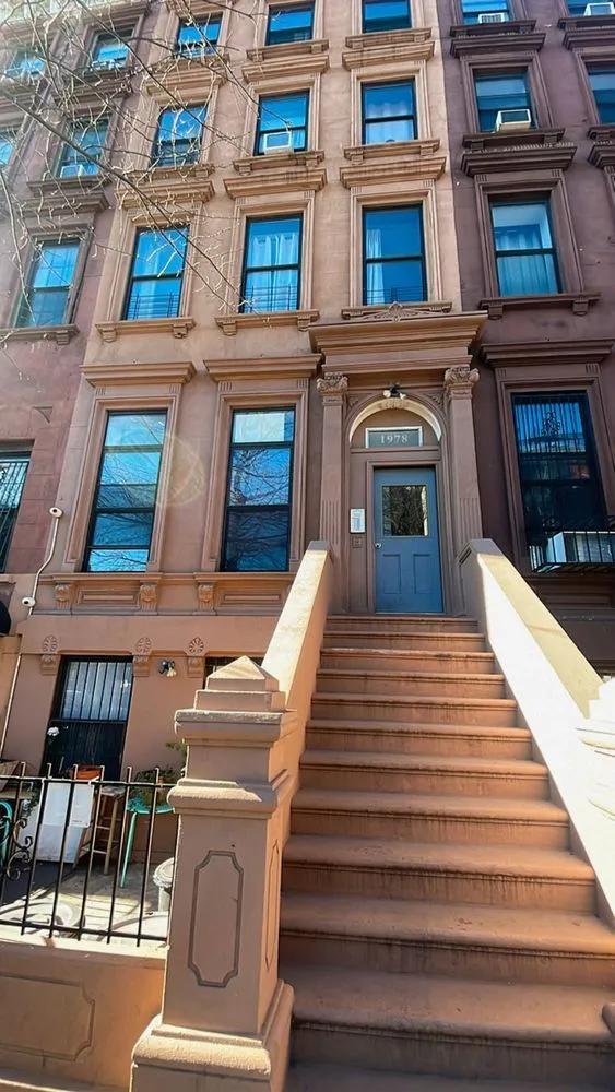 a view of a building with many windows