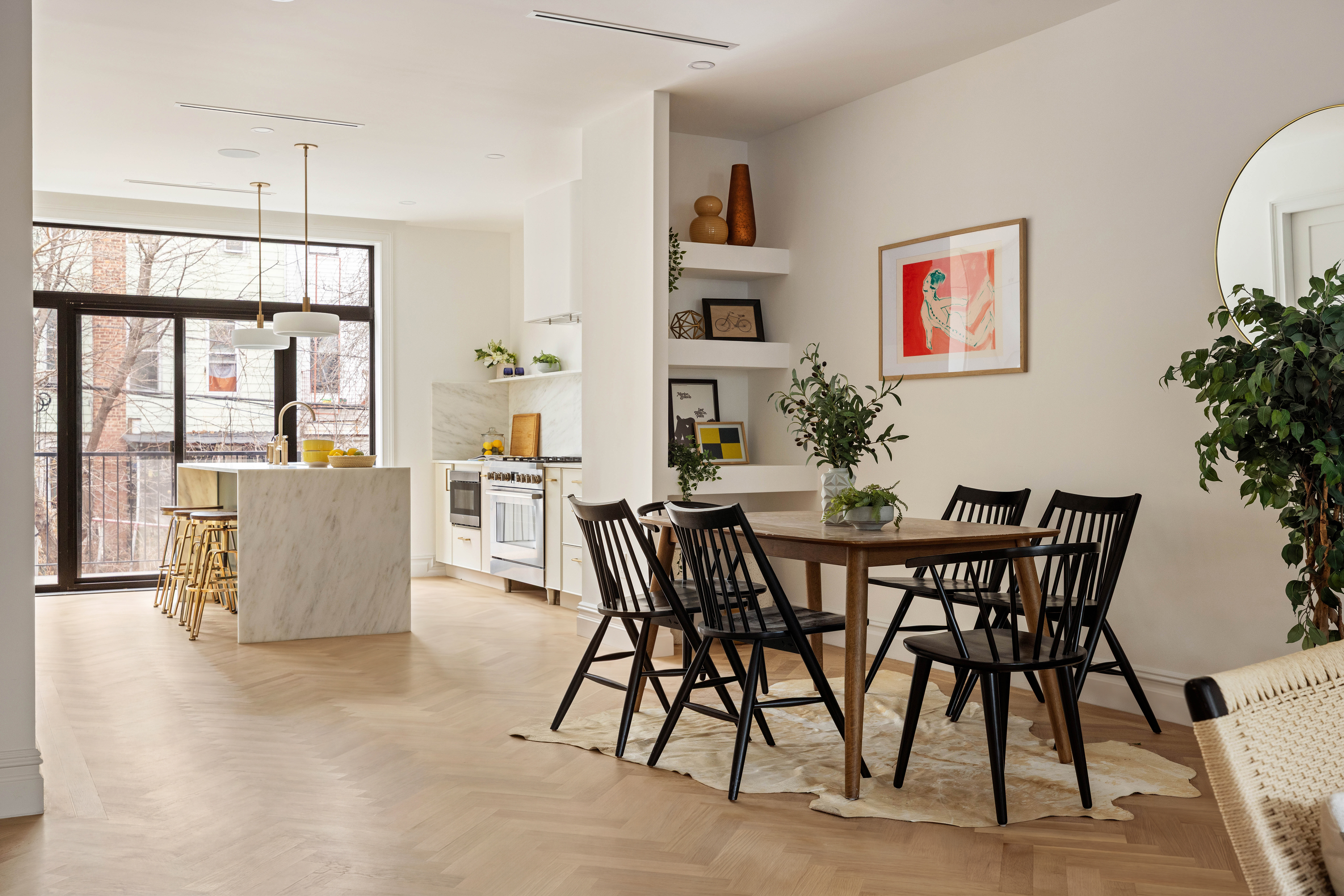 131 Weirfield Street Brooklyn, NY 11221 - Photo 2 of 14 a view of a dining room with furniture window and wooden floor