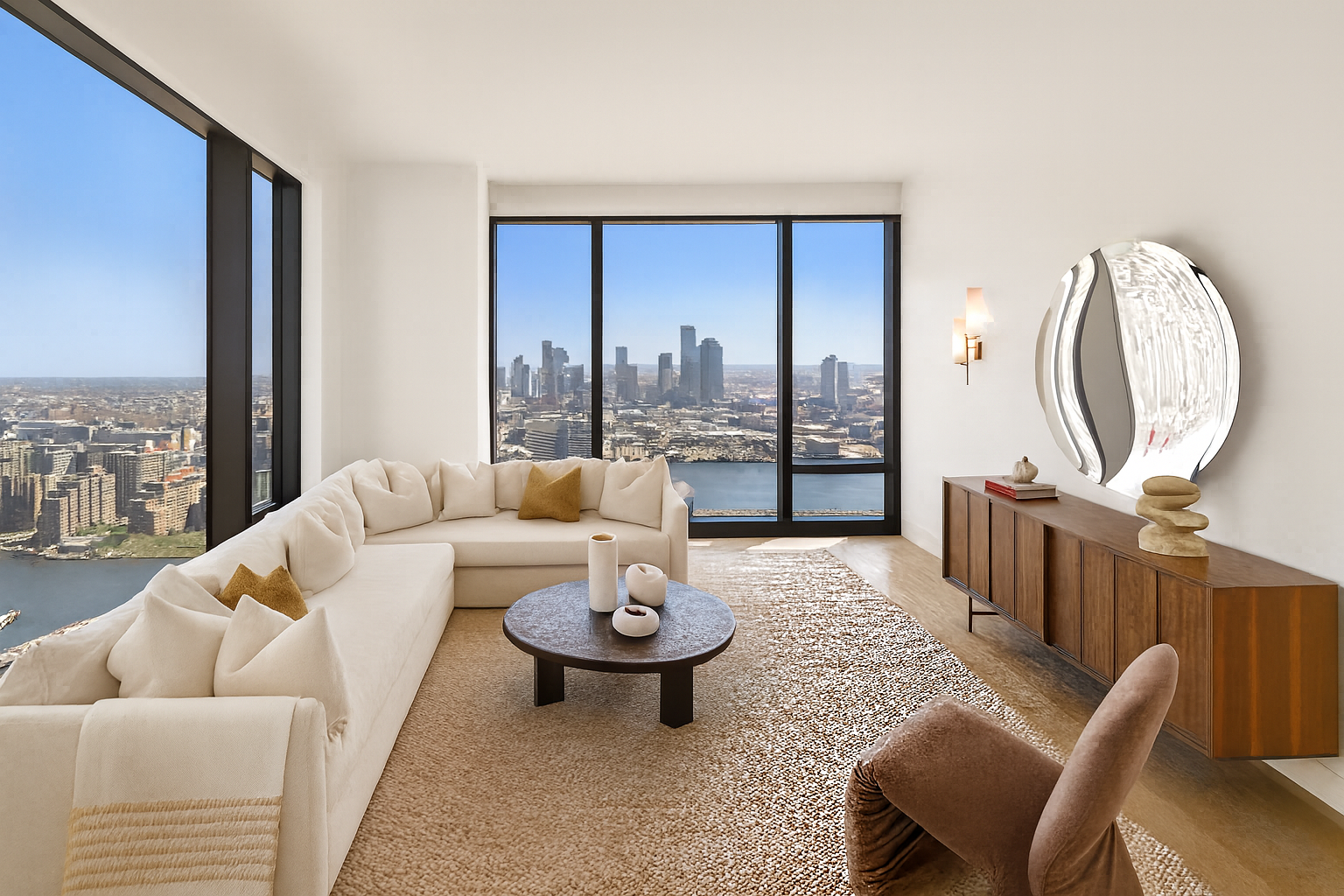 430 East 58th Street, Unit 38A Manhattan, NY 10022 - Photo 1 of 22 a living room with furniture and a large window