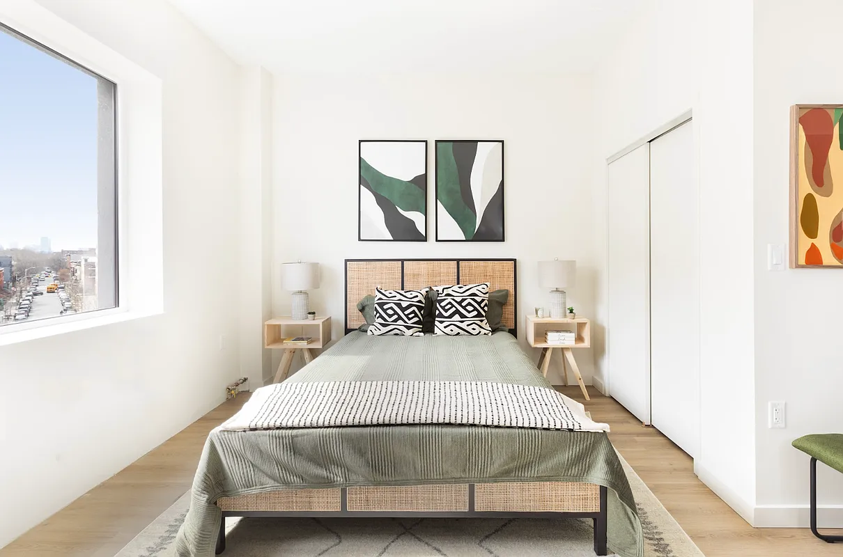 8 Palmetto Street, Unit 608 Brooklyn, NY 11221 - Photo 3 of 12 a bedroom with a bed and window