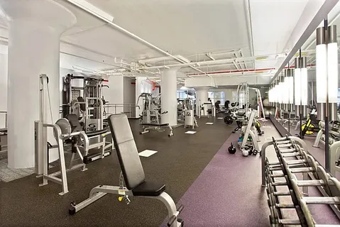 a view of a room with shelves