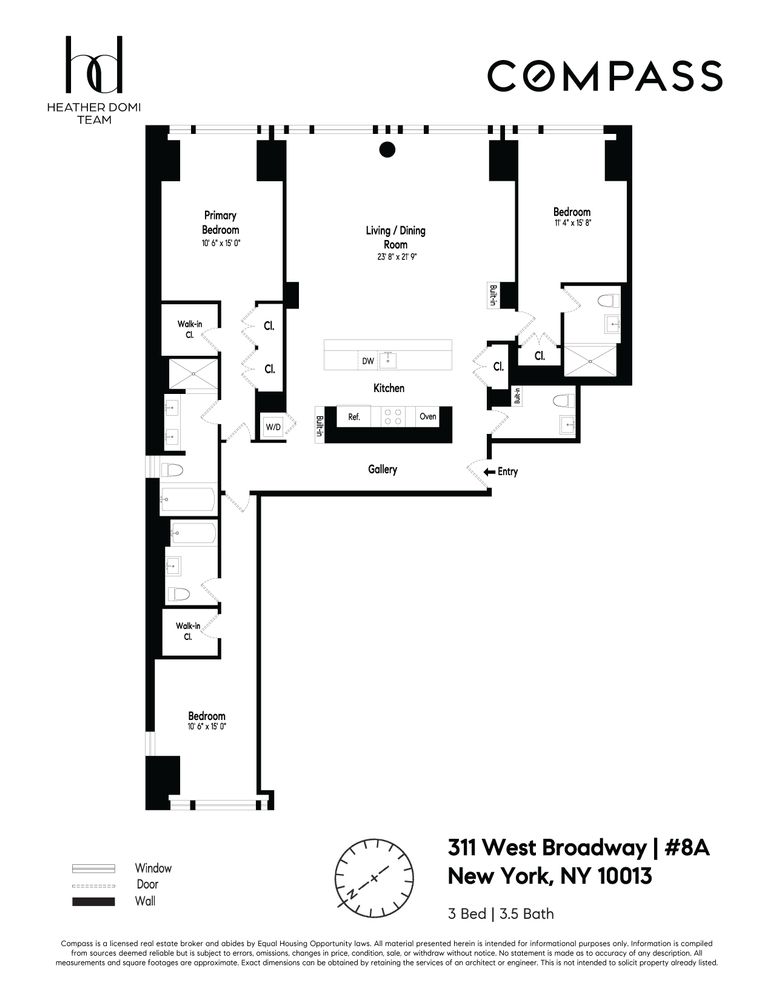 311 West Broadway, Unit 8A Manhattan, NY 10013 - Photo 10 of 10 a picture of a floor plan