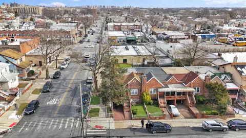 an aerial view of multiple house
