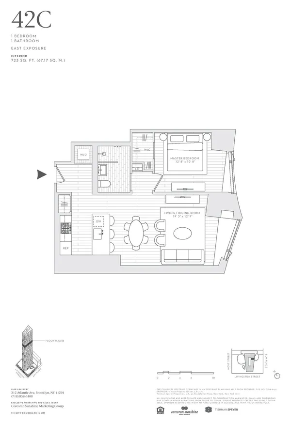 $5,750 | 11 Hoyt Street, Unit 42C | Downtown Brooklyn