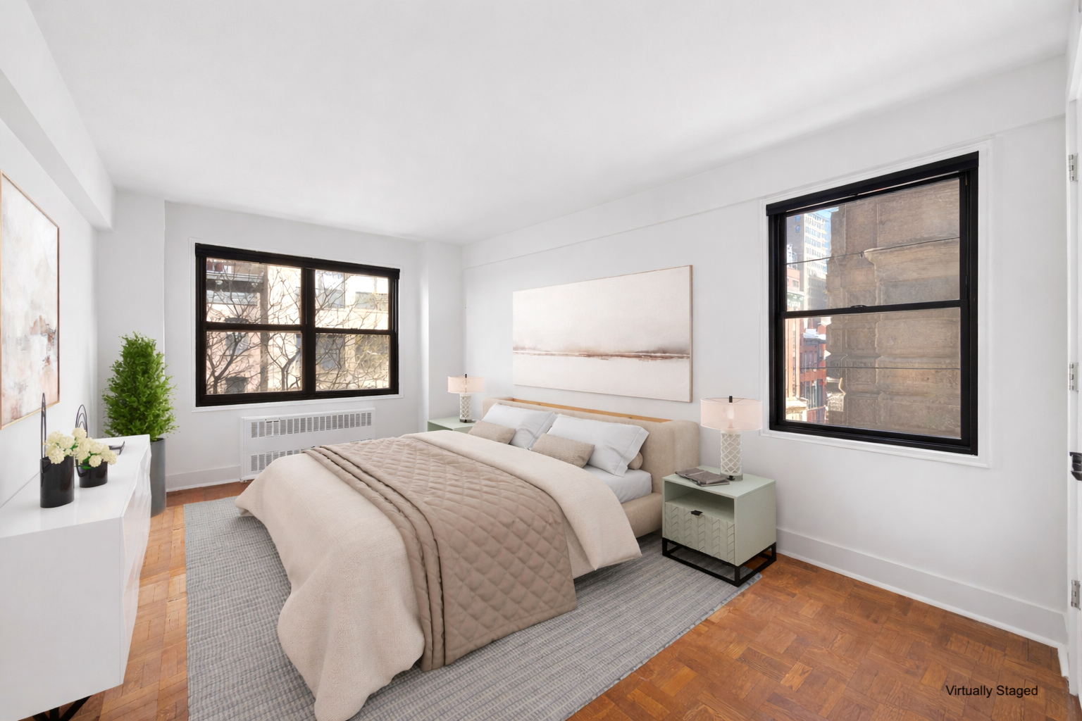 54 West 16th Street, Unit 6F Manhattan, NY 10011 - Photo 4 of 8 a bedroom with a bed and a window