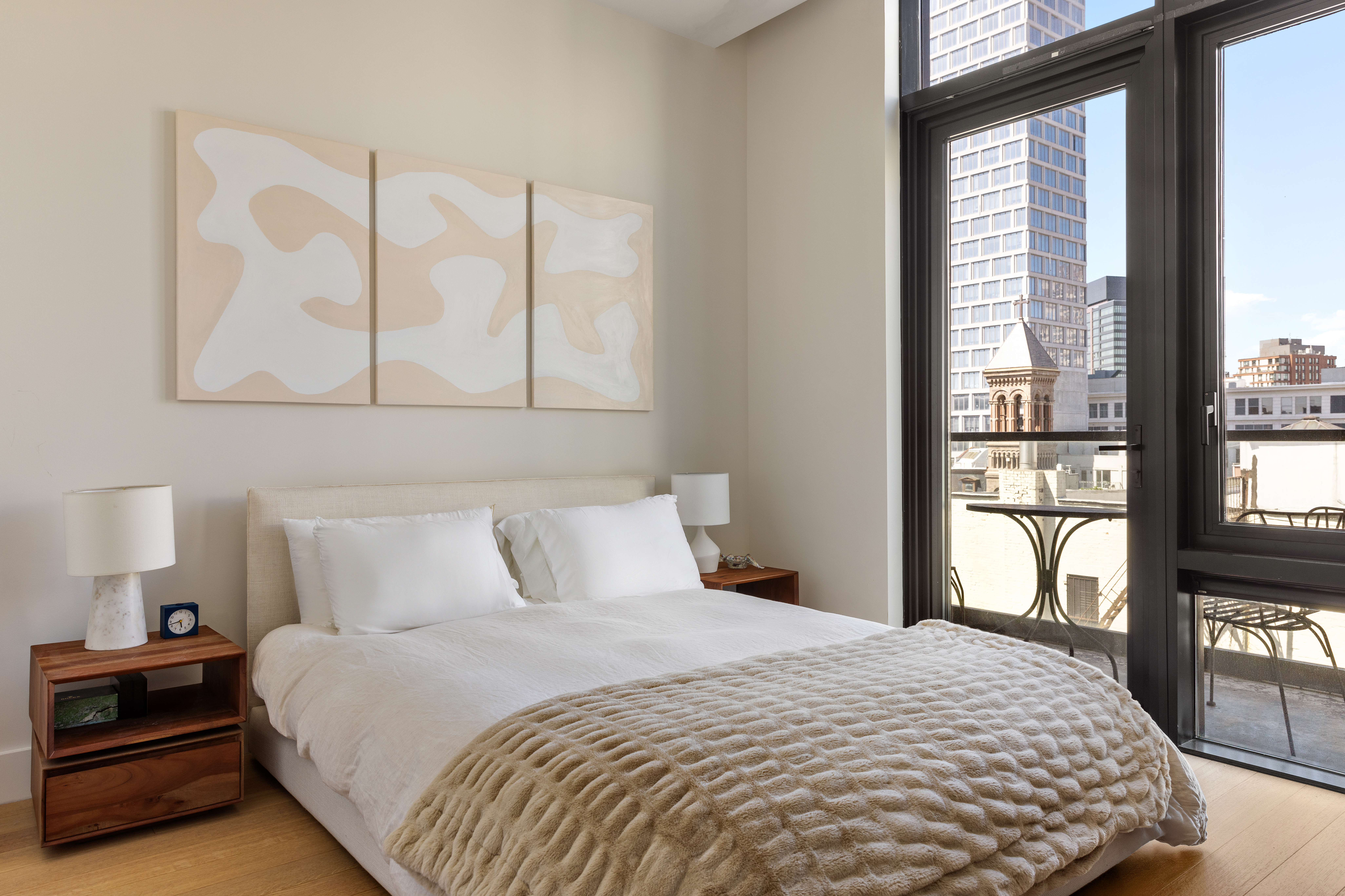 500 Waverly Avenue, Unit PH5 Brooklyn, NY 11238 - Photo 6 of 12 a bedroom with a large bed and a window