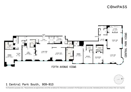 $23,000,000 | 1 Central Park South, Unit 909913 | Central Park South
