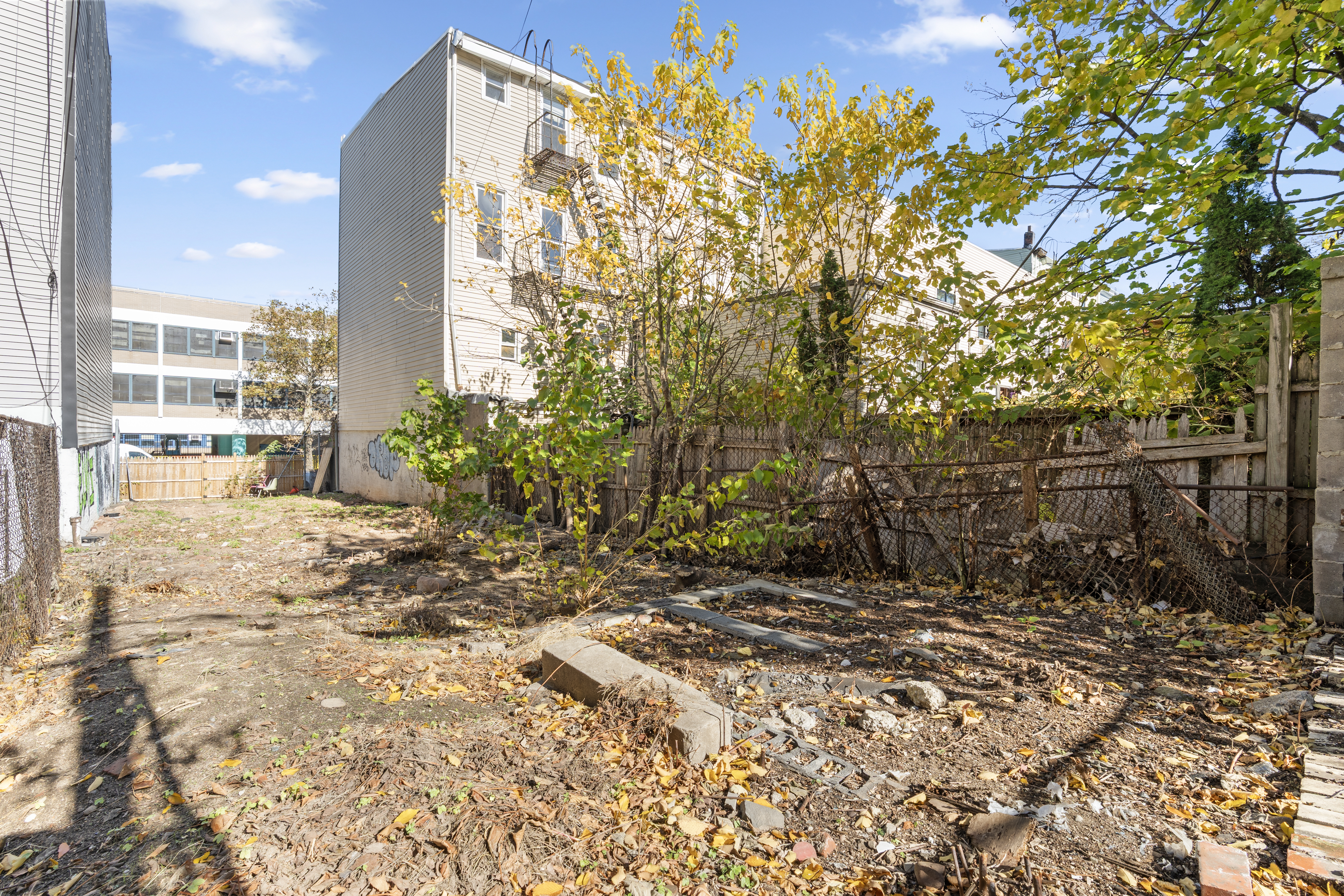 540 Willoughby Avenue Brooklyn, NY 11206 - Photo 10 of 11 a view of backyard with large trees
