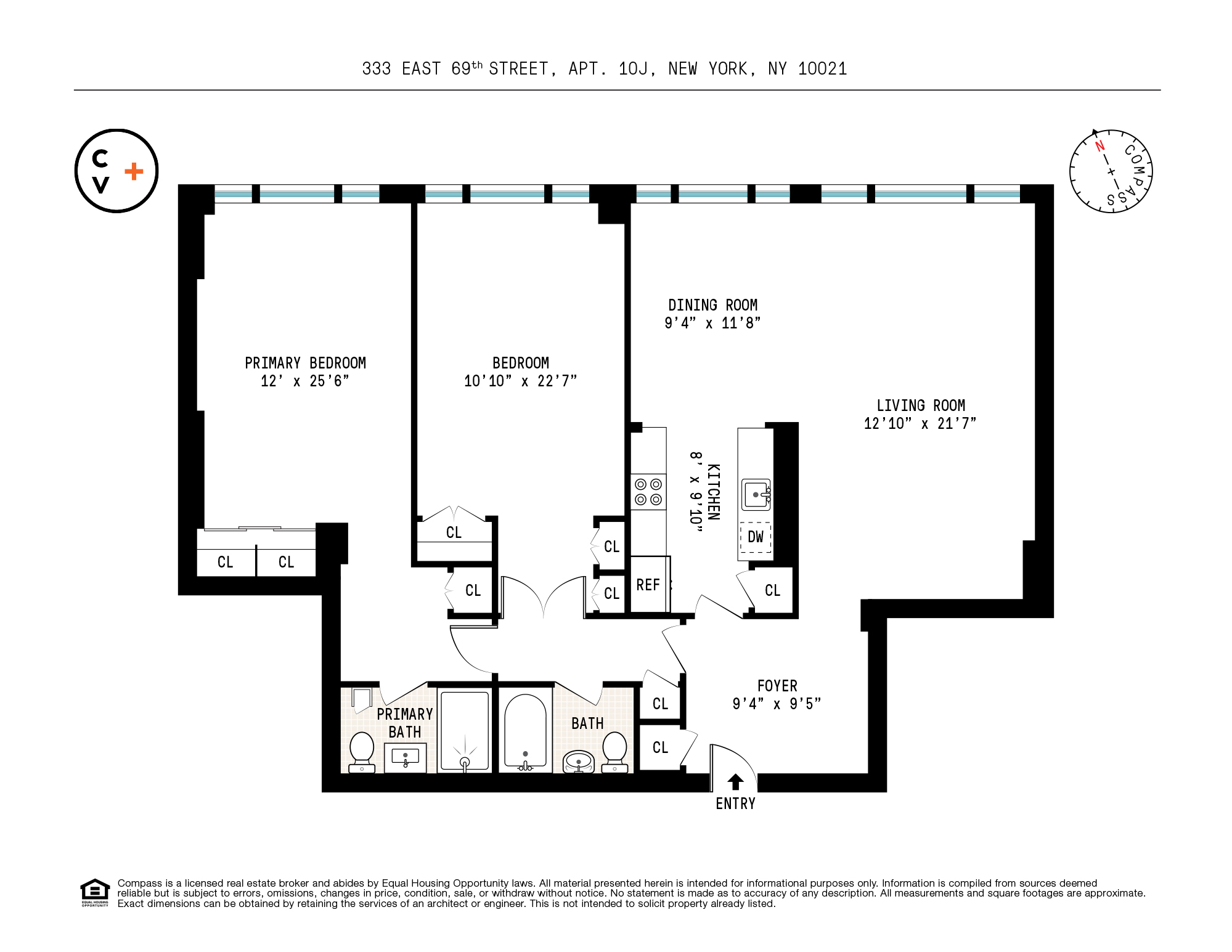 333 East 69th Street, Unit 10J Manhattan, NY 10021 - Photo 12 of 12 a picture of a floor plan
