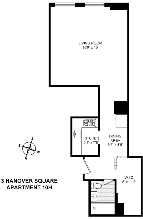 3 Hanover Square, Unit 10H Manhattan, NY 10004 - Photo 9 of 9 a picture of a bench in a white building