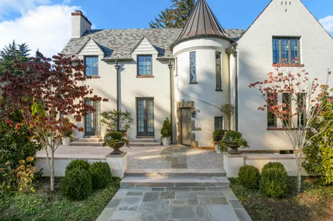 a front view of a house