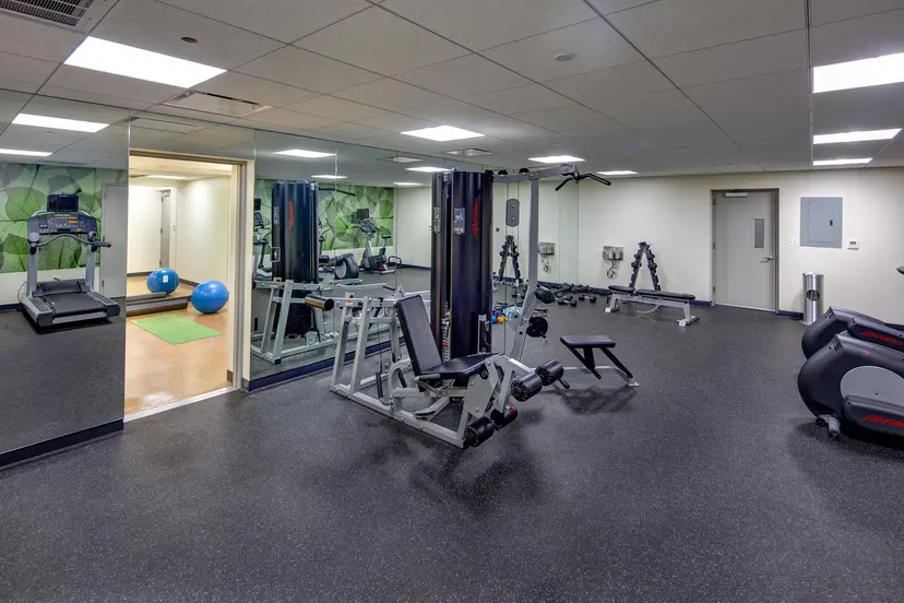22 Caton Place, Unit 6DD Brooklyn, NY 11218 - Photo 9 of 16 a room with gym equipment and windows
