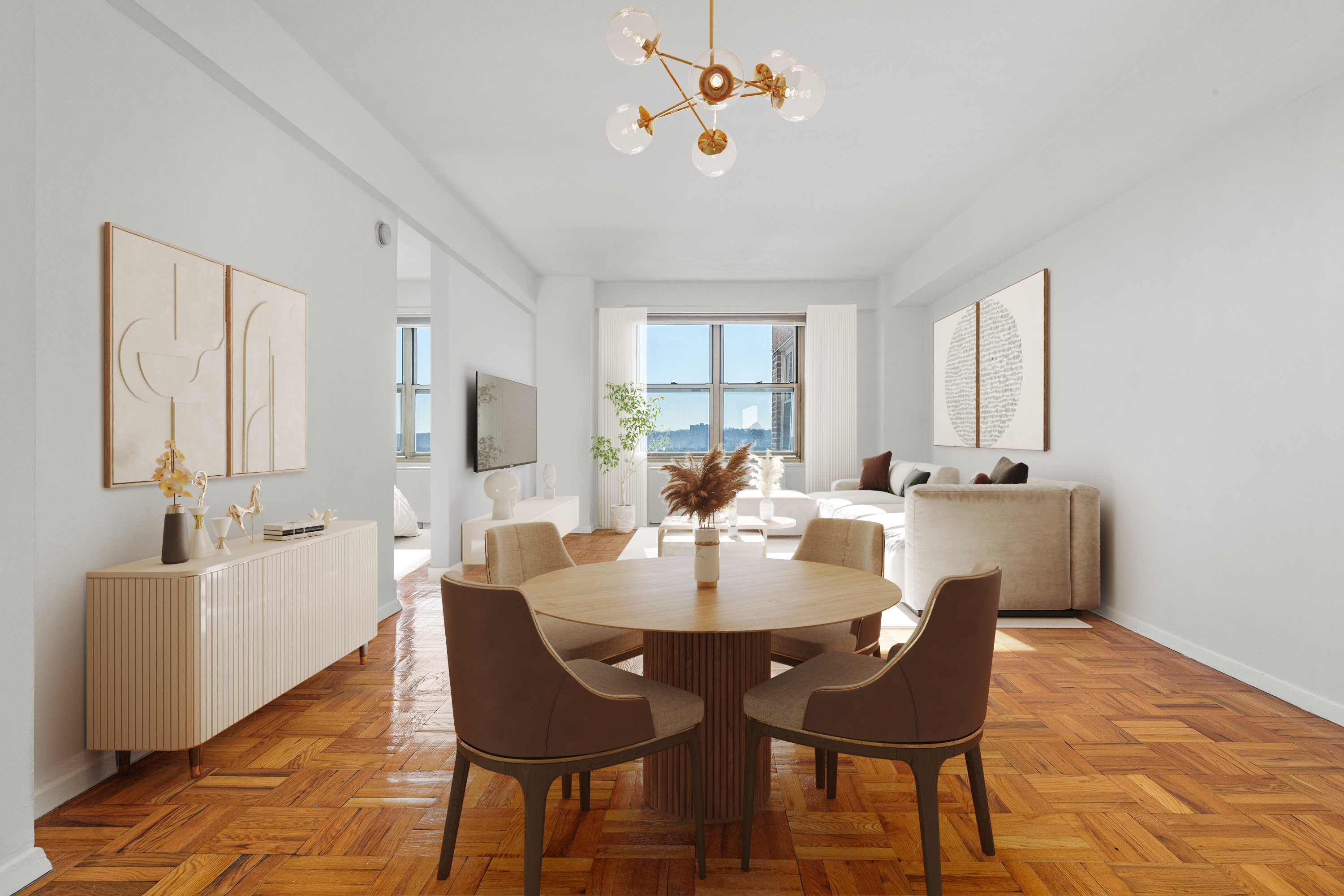 107-40 Queens Boulevard, Unit 16G Queens, NY 11375 - Photo 1 of 6 a view of a dining room with furniture