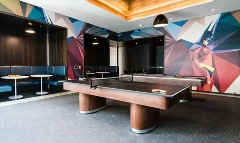 a building with sign broad