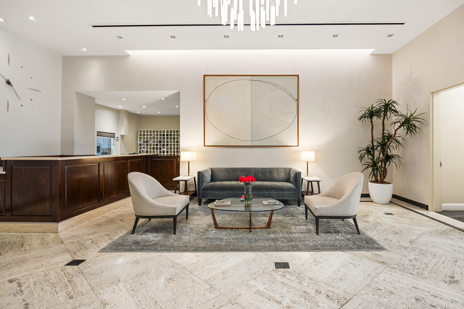 159 West 53rd Street, Unit 27H Manhattan, NY 10019 - Photo 13 of 15 a living room with furniture