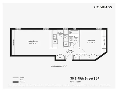 $599,000 | 30 East 95th Street, Unit 6F | Upper East Side