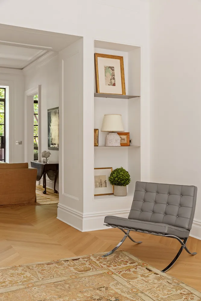 a view of living room and kitchen