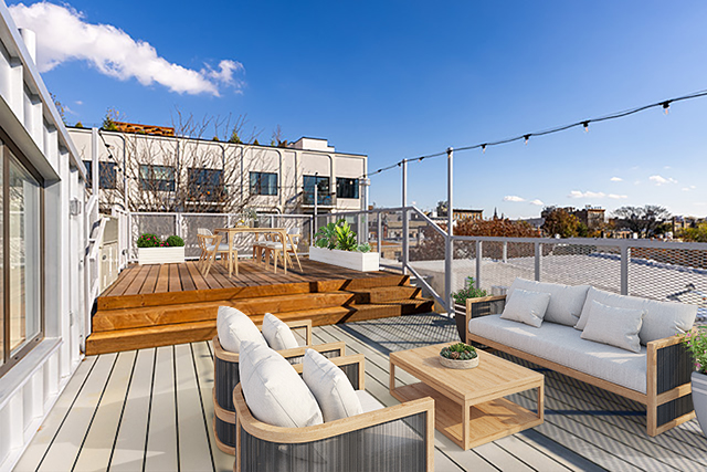 993 Lorimer Street, Unit 2 Brooklyn, NY 11222 - Photo 12 of 15 a view of a patio with couches and pool