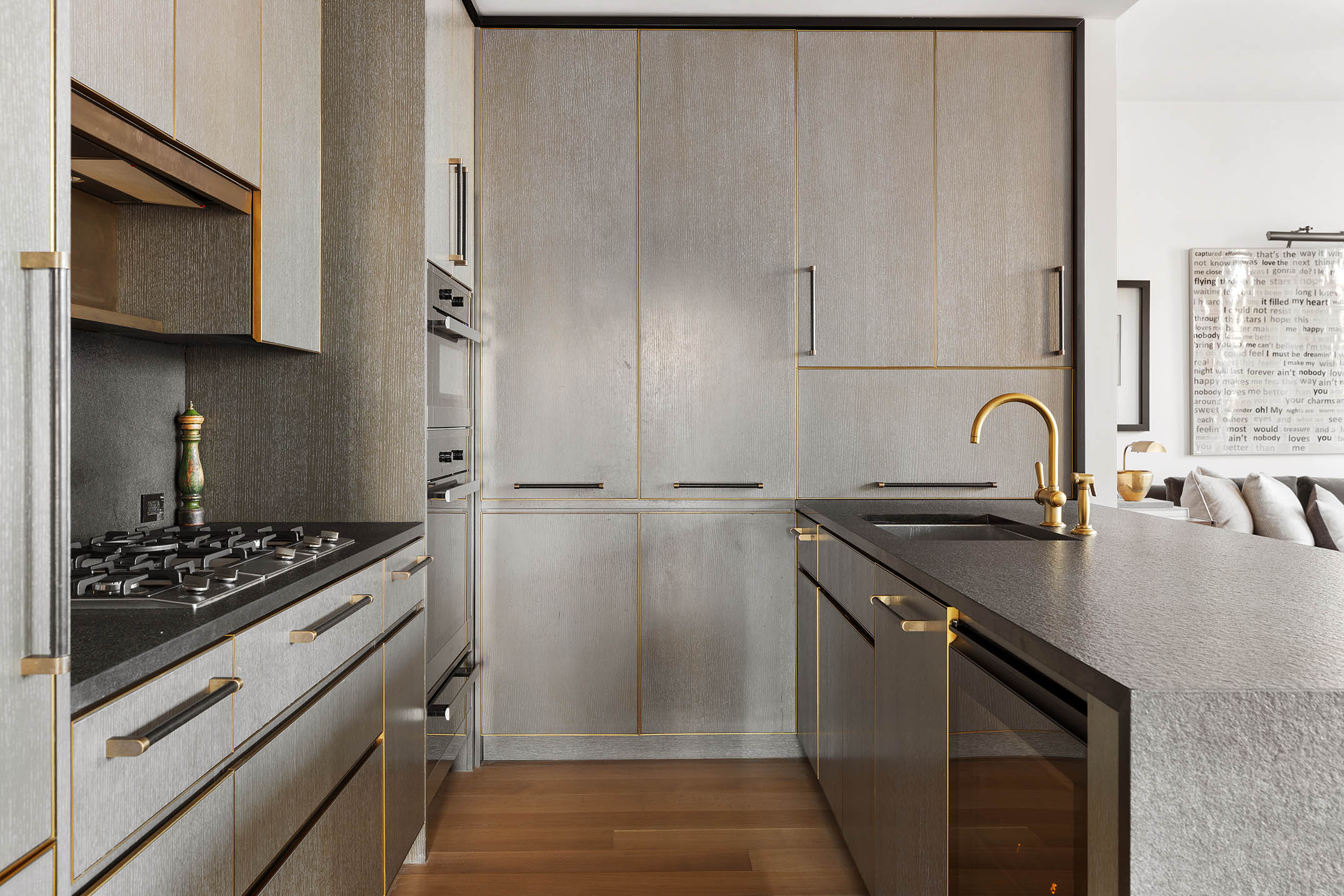 505 West 19th Street, Unit 8C Manhattan, NY 10011 - Photo 7 of 13 a kitchen with stainless steel appliances granite countertop a sink stove and refrigerator