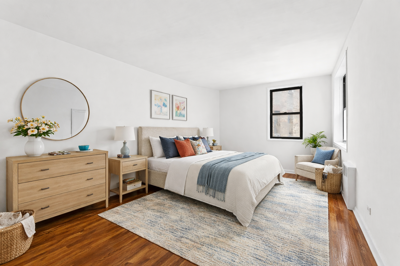 6645 Broadway, Unit 7E Bronx, NY 10471 - Photo 3 of 11 a bedroom with a bed and a dresser