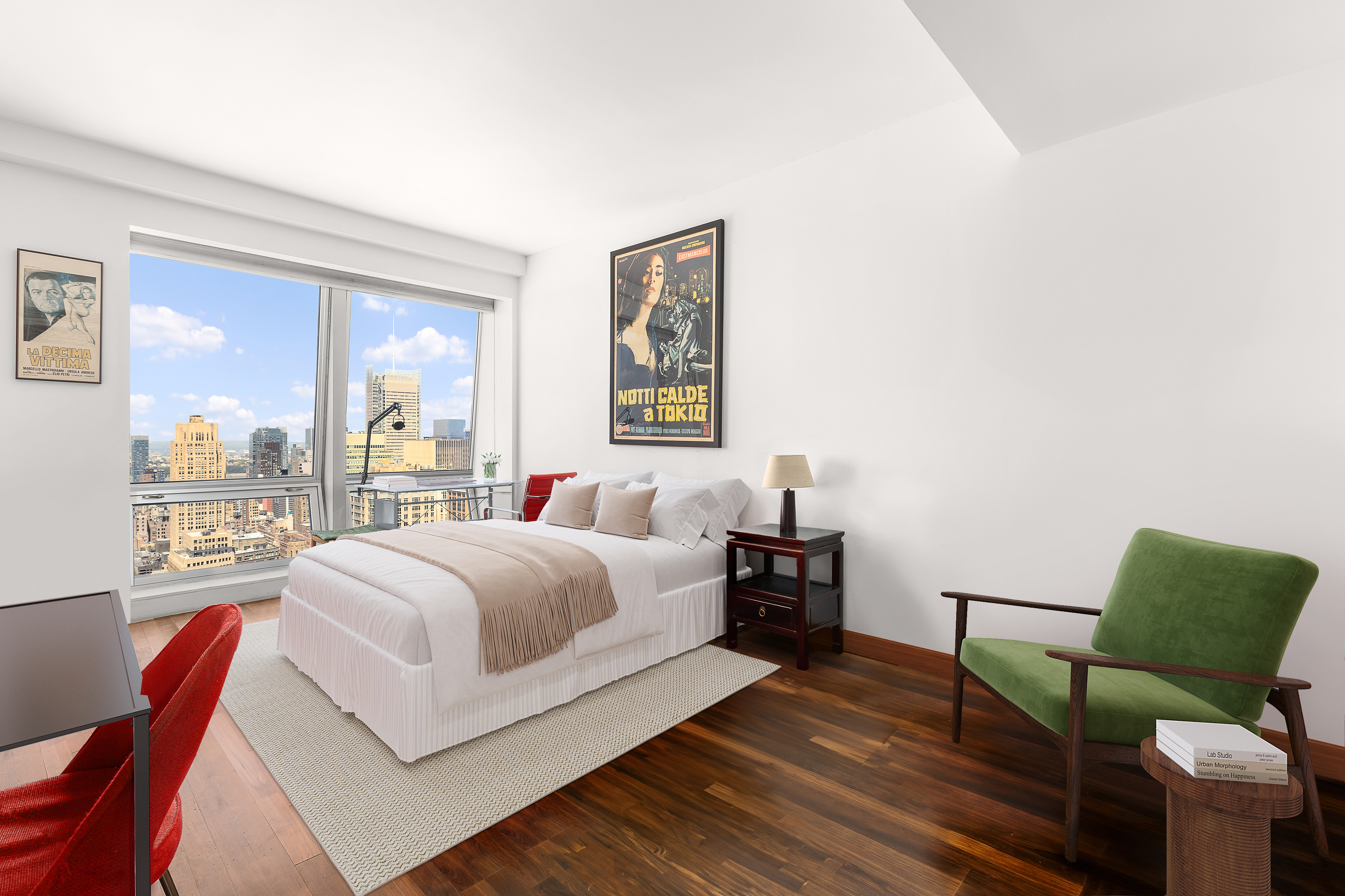 400 5th Avenue, Unit 50F Manhattan, NY 10018 - Photo 5 of 8 a bedroom with a bed and window