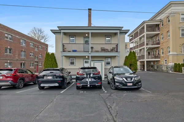 a car parked in front of a building
