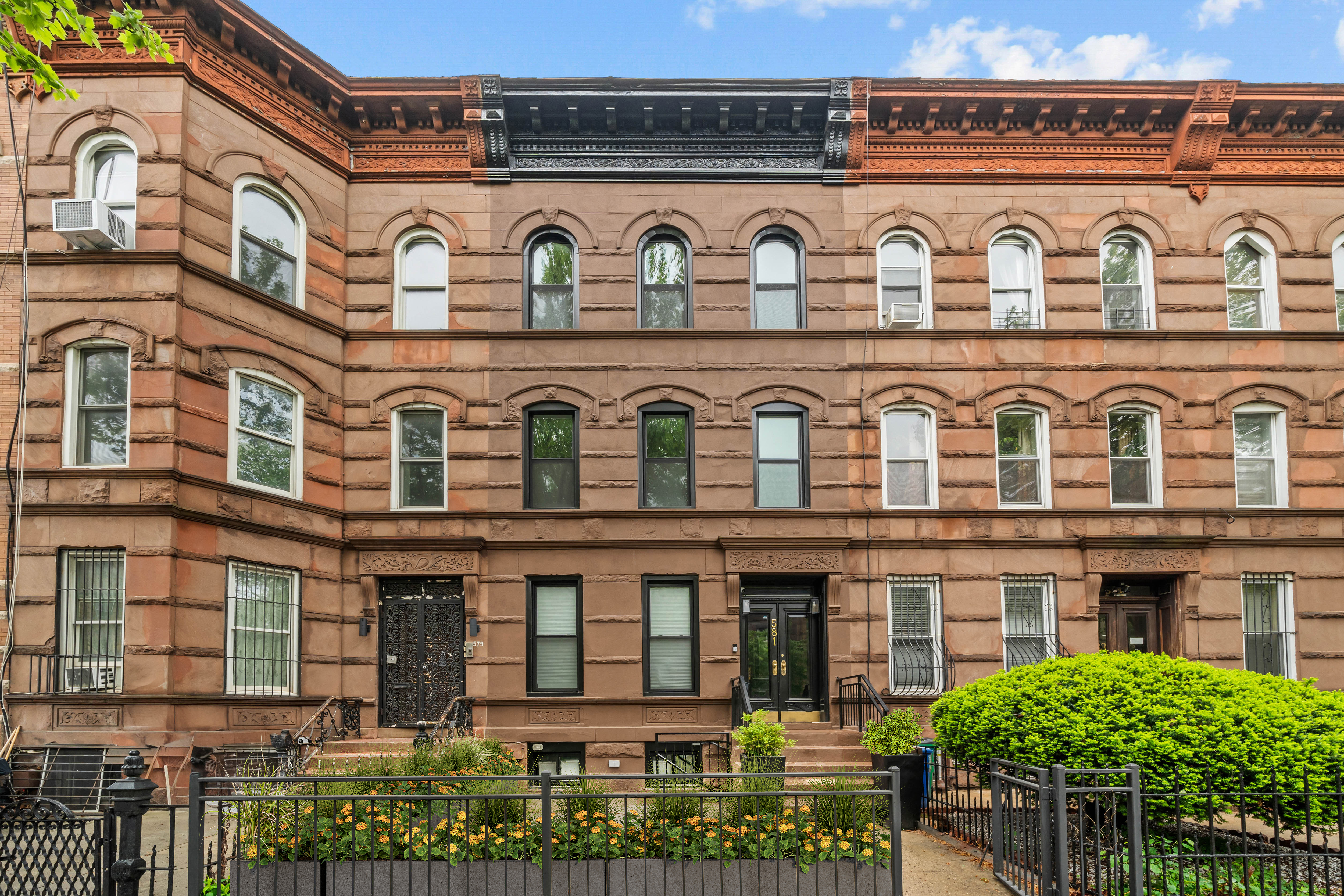 a view of a building with glass windows