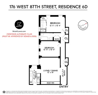 $999,000 | 176 West 87th Street, Unit 6D | Upper West Side