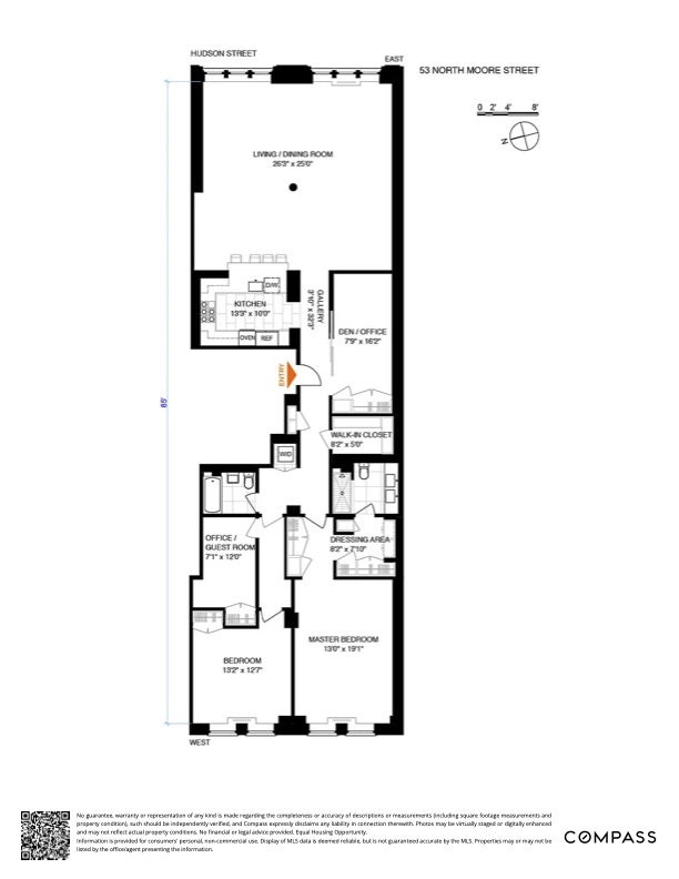 53 North Moore Street, Unit 2F East Manhattan, NY 10013 - Photo 12 of 12 a picture of a floor plan
