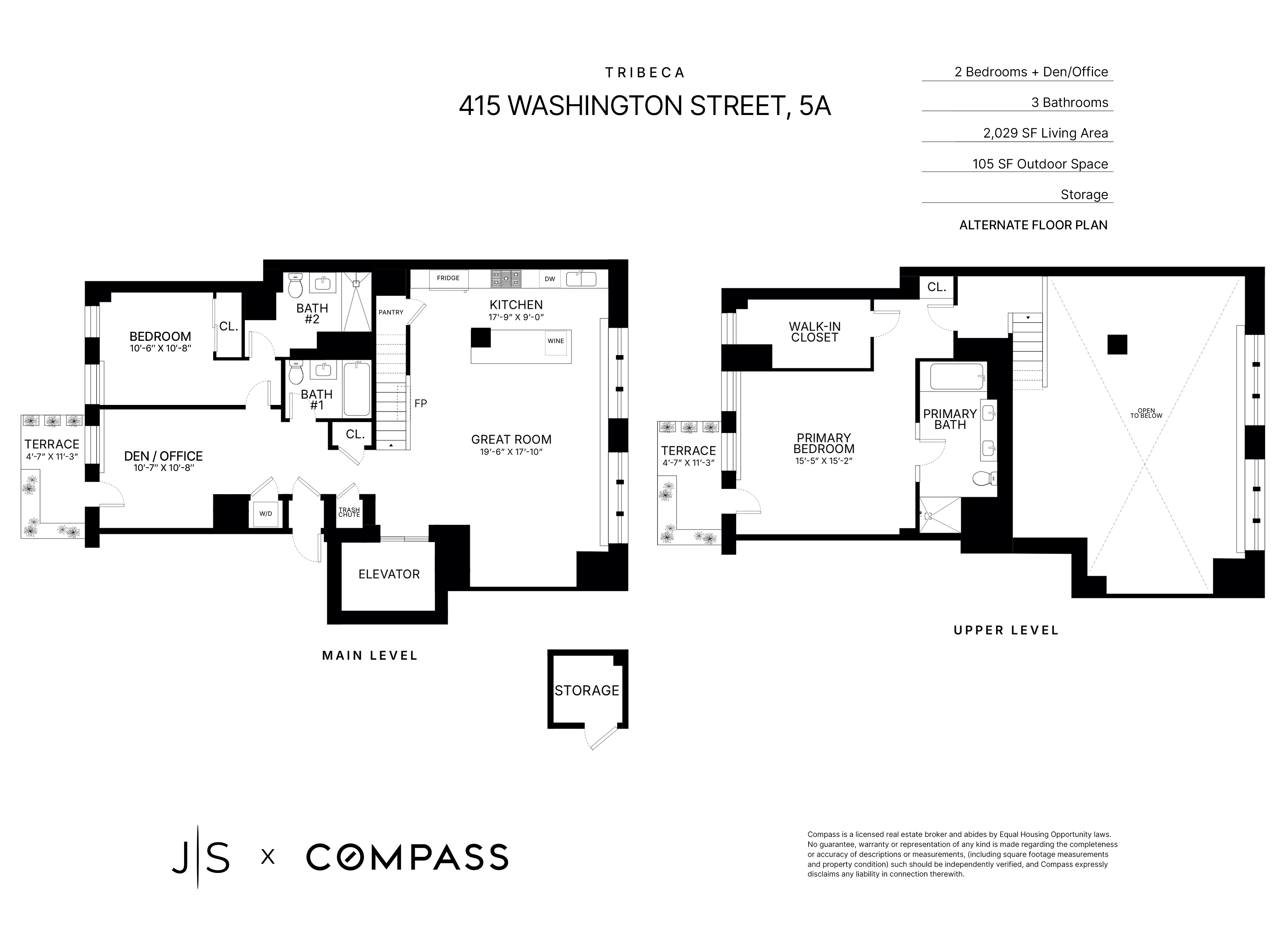 415 Washington Street, Unit 5A Manhattan, NY 10013 - Photo 21 of 21 a picture of a floor plan